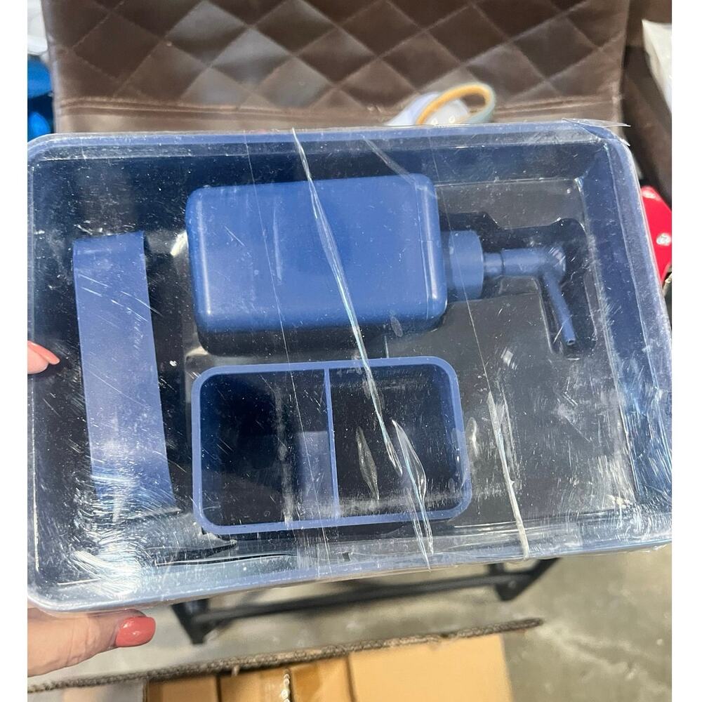 Simple Essential 4 Pieces Bathroom Accessories Navy Blue NEW